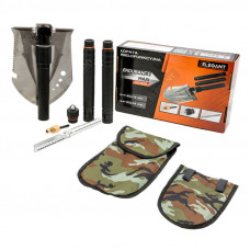 Лопата тактична, багатофункціональна, 10в1 Elegant 102850 Довжина-80см (Штик 20х14см) в сумці