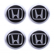 Наклейка на ковпаки Honda (90мм) чорна (4шт)