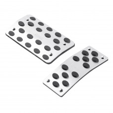 Накладки на педалі Silver/black AT метал Люкс (автомат-коробка) 2892