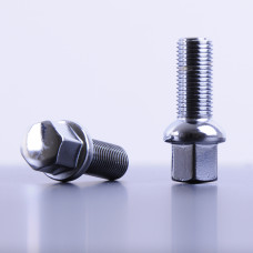 Болт колісний 14х1,5х30 цинк сфера з виступом ключ 17 (10 шт) (пакет) F 635