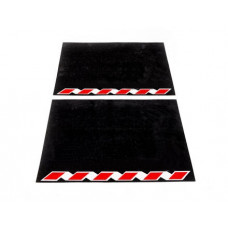 Бризковик "Чорний без напису" великий задній червоний зигзаг 585х400 (2шт)