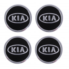Наклейка на ковпаки KIA (60мм) чорна (4шт)
