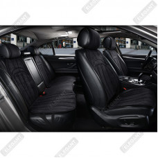 Накидки сидінь з вентиляцією алькантара "Elegant" ANCONA Чорний Повний комплект (700 816)