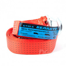 Трос буксирувальний 3.5т 5,0м 50мм/гаки/червоний/Сумка Євро Стандарт (ЄС) "Білавто" (БТ35-5)