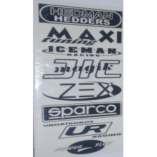 Наліпка-декаль "Газета" велика чорна 48х20см "TODA Racing" (1шт)