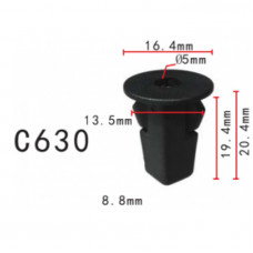 Кліпси C0630 під саморіз GM 94854203 Toyota 90189-06028 90189-06188 90189-06212 ( уп. 100 шт.)