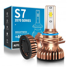 Лампа LED HB3 радіатор+кулер 55W/9600lm/6000K 3570 Chip + 400% IP67/9-24V "S7-Mini" 12 міс. гарантії