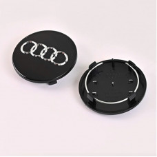 Ковпачки на титани "Audi" (68/56мм) чорний (8D0601170)