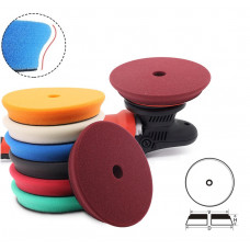 Полірувальний круг на липучці D180/D150/H(11+15мм) Помаранчевий DA/RO "Adept Elit"