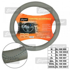 Чохол на кермо "XXXL" (47-49см) сірий/перфор. 105559 Elegant Акция!!!!