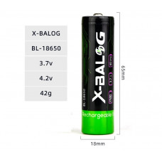 Аккумулятор X-Balog 18650 (2500mAh) 3,7V 1700