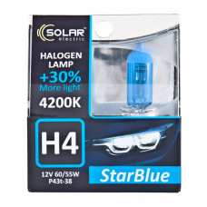 Лампа 12V H4 60/55W 4200K StarBlue "Solar" (Box-2шт) (1244S2) (10шт/уп)