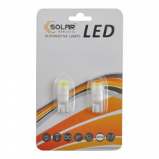 Світлодіод 12V Т10 Білий COB (2шт.бл.) Кераміка "Solar" LC342_B2 Ceramic