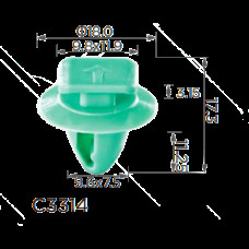 Кліпси C3314 обшики дверей/салону Fiat Jeep Alfa Romeo Lancia Iveco 71748293( уп. 100 шт)