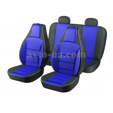 Чохли "PILOT" 2108-99/2115 шкір. зам + тканина синя