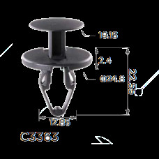 Кліпси C3363 бампер /крило/тепло-шумоізолюція GM 11589295 Ford W712665S300 (100шт)