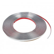 Молдинг 4х3мм - 30м хром універсальний на скотчі "Elegant" - EL 100186