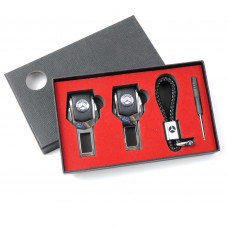 Подарунковий набір MERCEDES 2в1 (фіксатор ременів, плетений брелок) №2