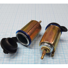 Гніздо металеве під штекер прикурювача з гумовою кришкою AG-1018