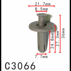 Кліпси C3066 обшивки/двері і натискні розпірні MAZDA (FD0168AC3, FD01-68-AC3, 11572) (100шт)