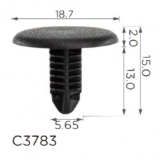 Кліпси C3783 обшивки салону універсальні (уп.100шт)