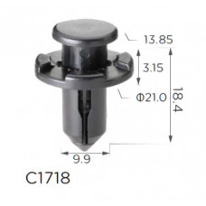 Кліпси C1718 розпірні SUBARU (90914-0007, 909140007, 11408) (100шт)