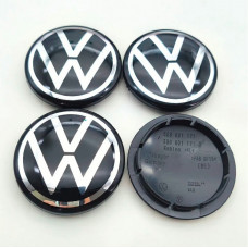 Ковпачки на титани "VW" (65/56мм) чорний Нового зразка 5H0601171