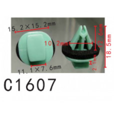 Кліпси C1607 молдингу крило GM, GMC, HUMMER, CHEVROLET, CADILLAC, BUICK (11569920, 15280) ( уп. 100