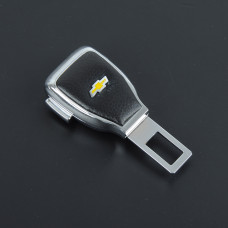 Заглушка ременя безпеки метал "Chevrolet" (1шт) цинк.сплав + шкіра + вхід під ремінь (№5)