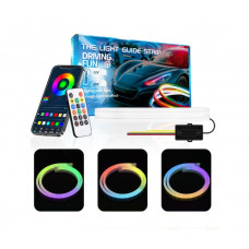 DRL гнучкі на скотчі 12v DR06-60CM APP+радиочастотный пульт (2шт)