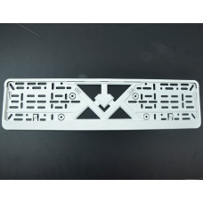 Рамка номера "Книжка" Біла гнучка (міцний пластик від ударів та перепаду температури)