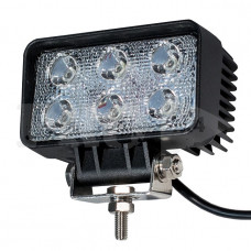 Фара-LED Прямокутник 18W 111*80*56 мм (6*3W) 10-30V Ближнє/Flood "Brevia" 10612QFX1 (1шт)
