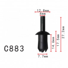 Фіксатор C0883 натискний/розпірний MERCEDES, SEAT, VW ( уп. 100 шт.)