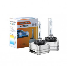 Лампа Ксенон D1S(цоколь пластик) 4300K 35W "Super Vision" (2шт)