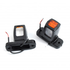 Габарит "ріжки" прямий 8,5см 12/24v червоний+білий+жовтий 2+2+2LED "MRT" Л-080 (2шт) Блістер