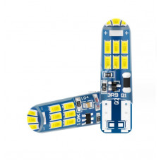 Світлодіод 12V Т10 Білий SMD 15-4014 1W Силіконова №156