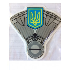 Наліпка силіконова "Поршня+Герб України" 8х8см (1шт)