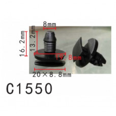Кліпси C1550 захист/багажник/крилоCITROEN,RENAULT,PEUGEOT(856553,1609267280, 7703072416) ( уп. 100