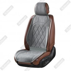 Накидки сидінь з вентиляцією алькантара "Elegant" PARMA Сіро Темні Передні (700 708) (10шт./ящ.)