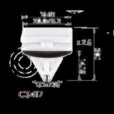 Кліпси C3417 молдингу/багажник Ford W716503S300 ( уп. 100 шт.)