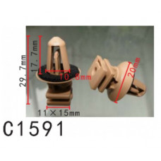 Кліпси C1591 молдингу порогівBMW (51477117532, 51478262533, 15359) ( уп. 100 шт.)