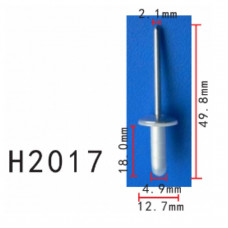 Заклепки H2017 металева TOYOTA, LEXUS (9026905034, 90269-05034, 25472)( уп. 100 шт.)