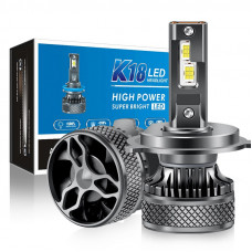 Лампа LED H4 радіатор+кулер 130W/19200Lm/6000K 3570 Chip + 500% IP65/9-36V "K18" 12 міс.гарантії