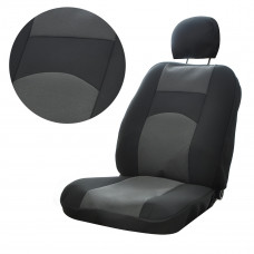 Чохли_ ''В'' (1+1) чорні ( Сіра середина) "Автосвіт" "MAX" ( 2-а Підголов Спинка і сидіння окремі)