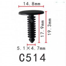 Кліпси C0514 обшивки салону Buick GM Chevrolet Daewoo Ford Opel 20514862 (уп.100шт)