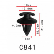Кліпси C0841 обшивка дверей, молдингVW Audi Skoda Seat Ford BMW 823867299 ( уп. 100 шт.)