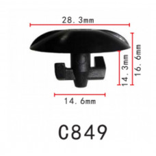 Кліпси C0849 килимків/обшивки салону/панель OPEL (2208843, 90218614, 19067) (уп.100шт)