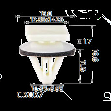 Кліпси C3037 молдингу HYUNDAI, KIA, JEEP (8581837000, 87770-02000, 85815-33100, 85818-37000) (уп.100