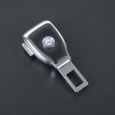 Заглушка ременя безпеки метал "Mercedes" (1шт) цинк.сплав + шкіра + вхід під ремінь (№5)