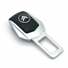 Заглушка ременя безпеки метал "Citroen" (1шт) цинк.сплав + шкіра (тип №2)